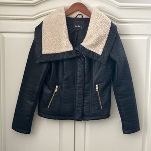 Sam Edelman black vegan leather jacket